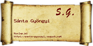 Sánta Gyöngyi névjegykártya