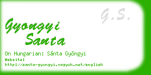 gyongyi santa business card